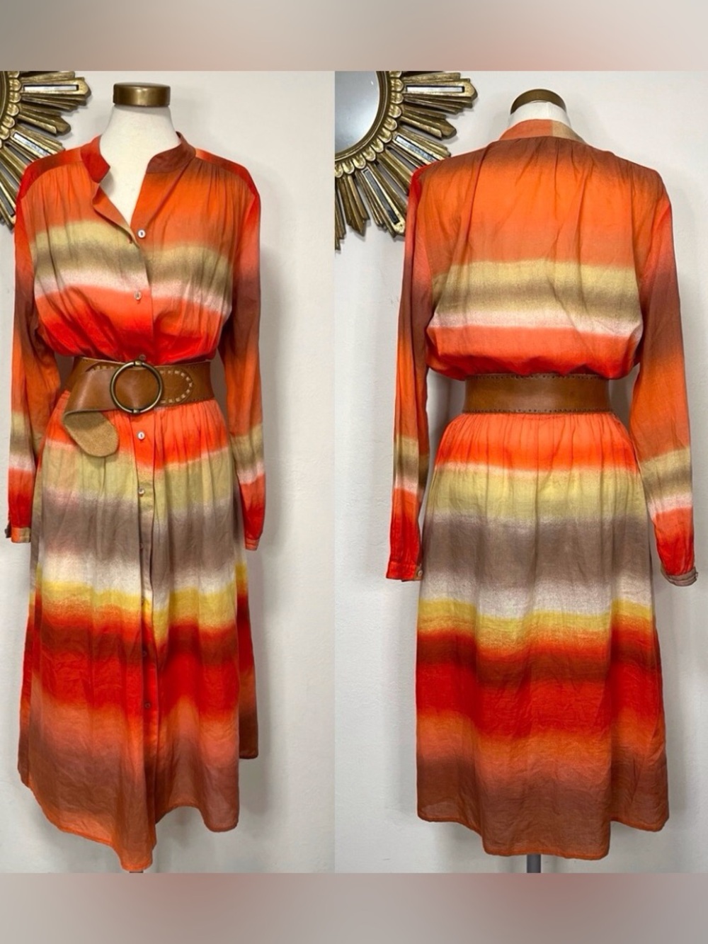 Christine Albers Stripe Button Up Dress